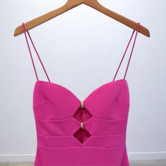 NWT Nookie Muse Bodycon Midi Dress in Neon Pink - Picture 8 of 9